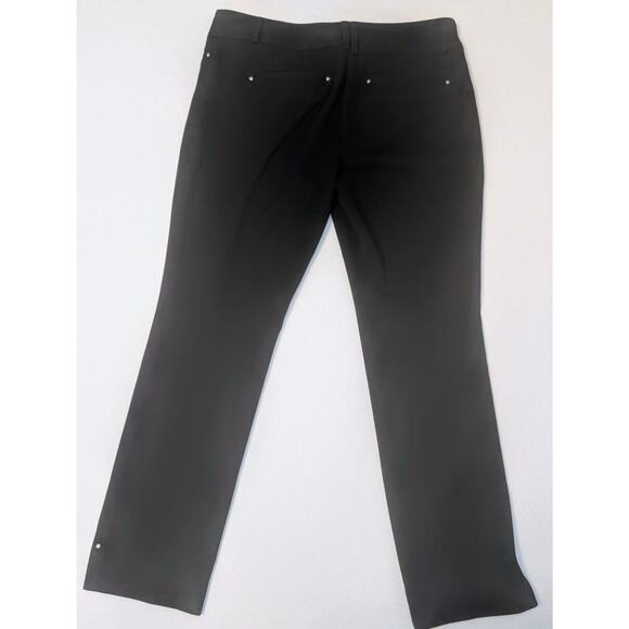 White House Black Market Mid-Rise Slim Crop Pants Black 12S - Picture 2 of 7